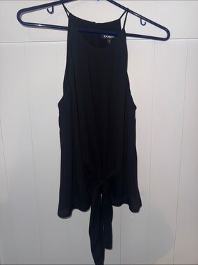 Express Black Front-Tie Dressy Tank